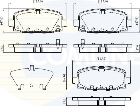 Comline CBP32860 - Тормозные колодки, дисковые, комплект autospares.lv