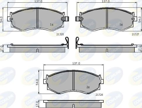 Comline CBP3286 - Тормозные колодки, дисковые, комплект autospares.lv