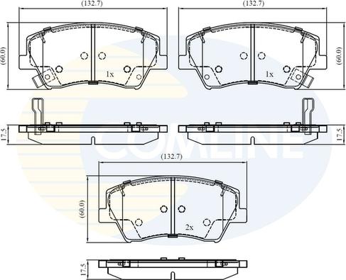 Comline CBP32343 - Тормозные колодки, дисковые, комплект autospares.lv