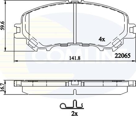 Comline CBP32304 - Тормозные колодки, дисковые, комплект autospares.lv