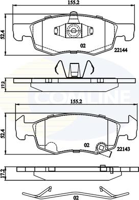 Comline CBP32301 - Тормозные колодки, дисковые, комплект autospares.lv