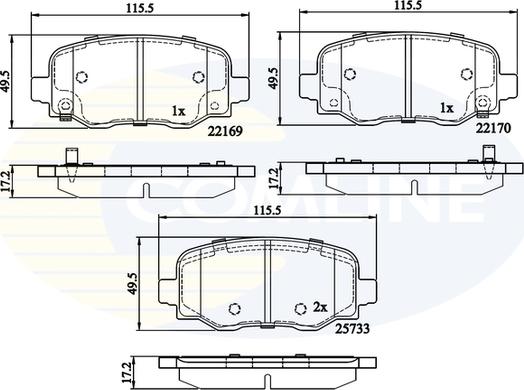 Comline CBP32303 - Тормозные колодки, дисковые, комплект autospares.lv