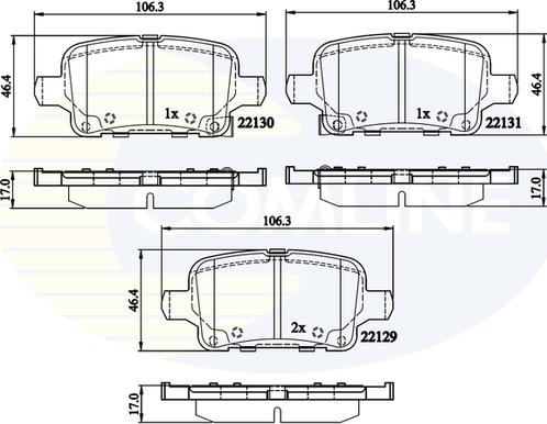 Comline CBP32307 - Тормозные колодки, дисковые, комплект autospares.lv