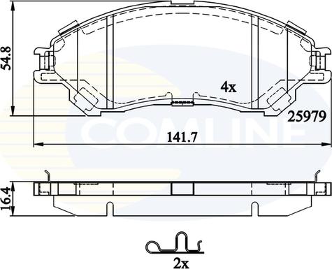 Comline CBP32314 - Тормозные колодки, дисковые, комплект autospares.lv