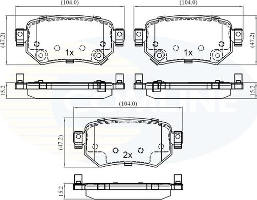 Comline CBP32386 - Тормозные колодки, дисковые, комплект autospares.lv