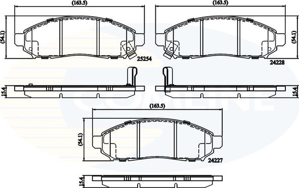 Comline CBP32336 - Тормозные колодки, дисковые, комплект autospares.lv