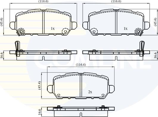 Comline CBP32332 - Тормозные колодки, дисковые, комплект autospares.lv