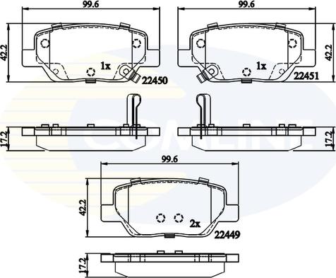 Comline CBP32323 - Тормозные колодки, дисковые, комплект autospares.lv