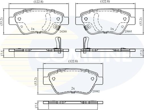 Comline CBP32376 - Тормозные колодки, дисковые, комплект autospares.lv