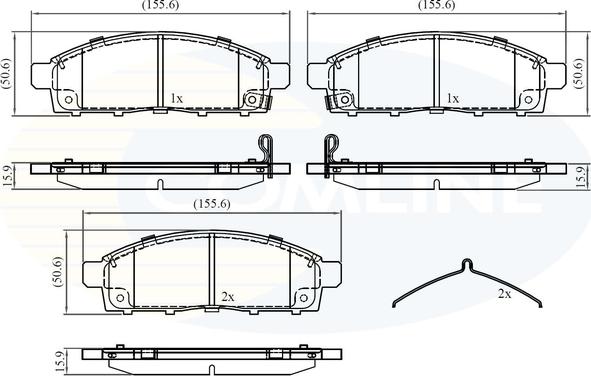 Comline CBP32378 - Тормозные колодки, дисковые, комплект autospares.lv