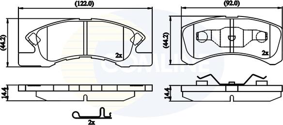 Comline CBP32249 - Тормозные колодки, дисковые, комплект autospares.lv