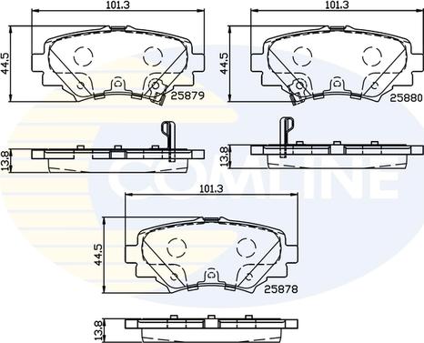 Comline CBP32248 - Тормозные колодки, дисковые, комплект autospares.lv