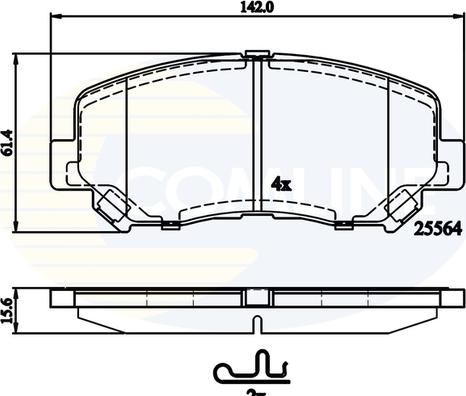 Comline CBP32252 - Тормозные колодки, дисковые, комплект autospares.lv