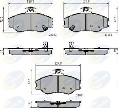 Comline CBP3225 - Тормозные колодки, дисковые, комплект autospares.lv