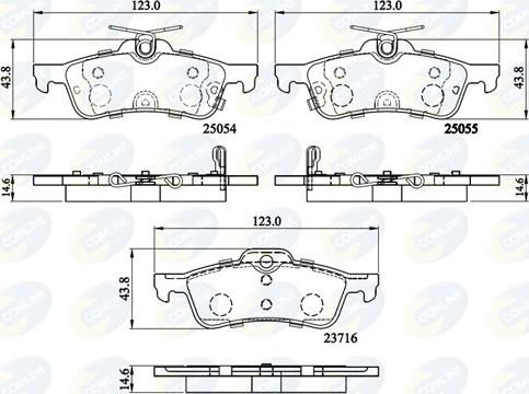 Comline CBP32204 - Тормозные колодки, дисковые, комплект autospares.lv