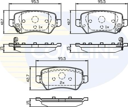 Comline CBP32239 - Тормозные колодки, дисковые, комплект autospares.lv