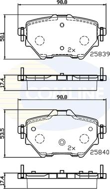 Comline CBP32234 - Тормозные колодки, дисковые, комплект autospares.lv