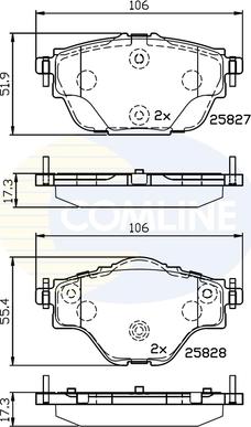 Comline CBP32235 - Тормозные колодки, дисковые, комплект autospares.lv