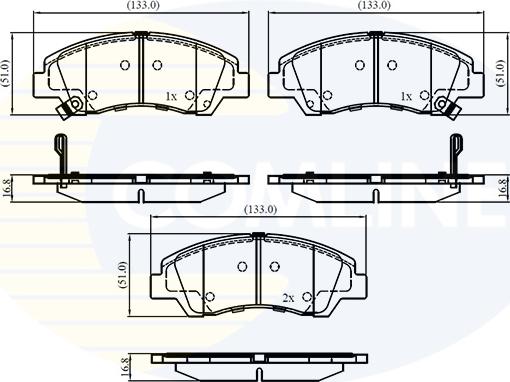 Comline CBP32230 - Тормозные колодки, дисковые, комплект autospares.lv