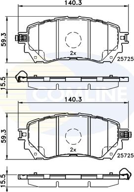 Comline CBP32237 - Тормозные колодки, дисковые, комплект autospares.lv