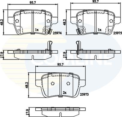 Comline CBP32279 - Тормозные колодки, дисковые, комплект autospares.lv