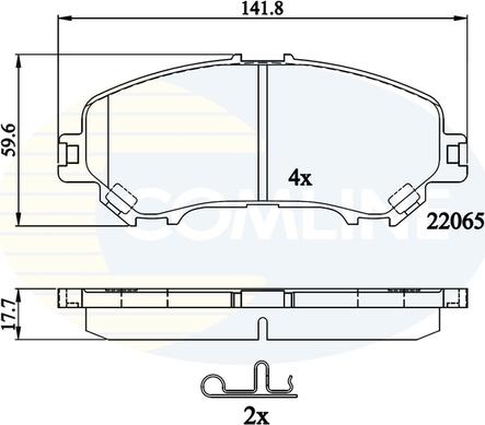 Comline CBP32278 - Тормозные колодки, дисковые, комплект autospares.lv