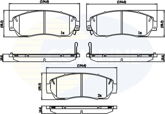 Comline CBP32273 - Тормозные колодки, дисковые, комплект autospares.lv