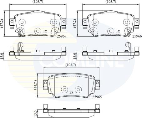 Comline CBP32277 - Тормозные колодки, дисковые, комплект autospares.lv