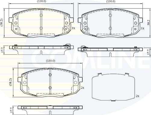 Comline CBP32759 - Тормозные колодки, дисковые, комплект autospares.lv