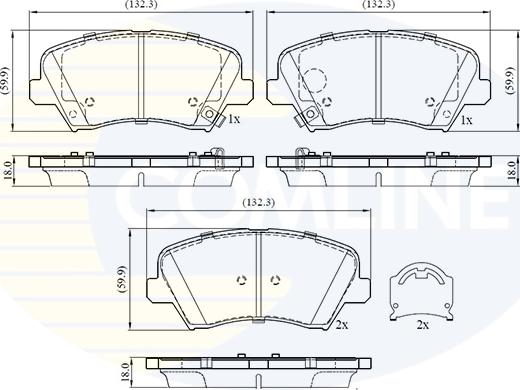 Comline CBP32773 - Тормозные колодки, дисковые, комплект autospares.lv