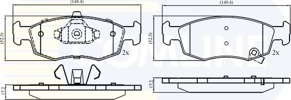 Comline CBP32777 - Тормозные колодки, дисковые, комплект autospares.lv