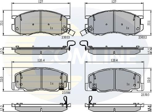 Comline CBP3745 - Тормозные колодки, дисковые, комплект autospares.lv