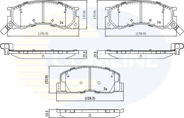 Comline CBP3746 - Тормозные колодки, дисковые, комплект autospares.lv