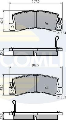 Comline CBP3747 - Тормозные колодки, дисковые, комплект autospares.lv