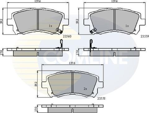 Comline CBP3722 - Тормозные колодки, дисковые, комплект autospares.lv