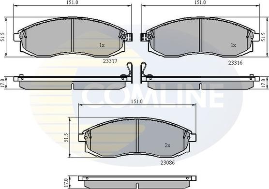 MOPROD MBP1263 - Тормозные колодки, дисковые, комплект autospares.lv