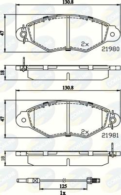 Comline CBP2485 - Тормозные колодки, дисковые, комплект autospares.lv