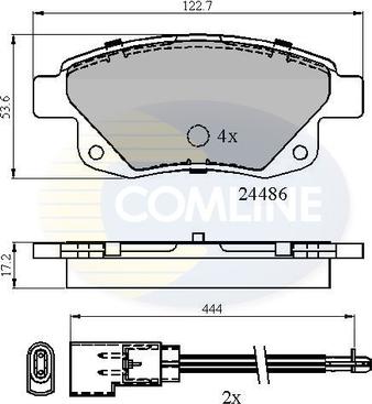 Comline CBP21554 - Тормозные колодки, дисковые, комплект autospares.lv