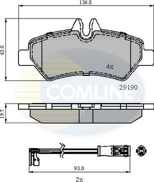Comline CBP21556 - Тормозные колодки, дисковые, комплект autospares.lv