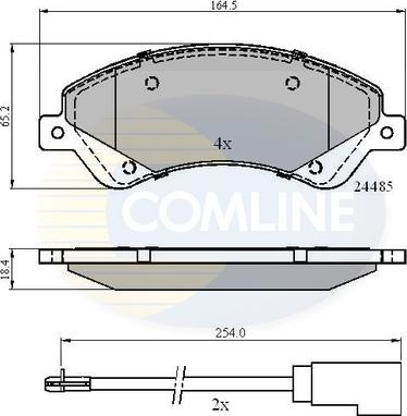 Comline CBP21511 - Тормозные колодки, дисковые, комплект autospares.lv