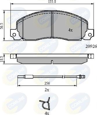 Comline CBP21048 - Тормозные колодки, дисковые, комплект autospares.lv