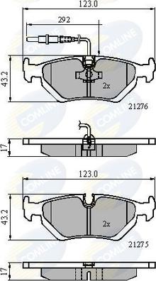 Comline CBP21002 - Тормозные колодки, дисковые, комплект autospares.lv