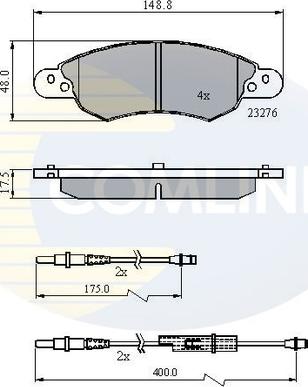 Comline CBP21119 - Тормозные колодки, дисковые, комплект autospares.lv