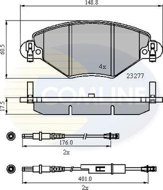 Comline CBP21120 - Тормозные колодки, дисковые, комплект autospares.lv