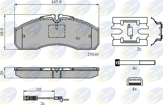 Comline CBP21735 - Тормозные колодки, дисковые, комплект autospares.lv