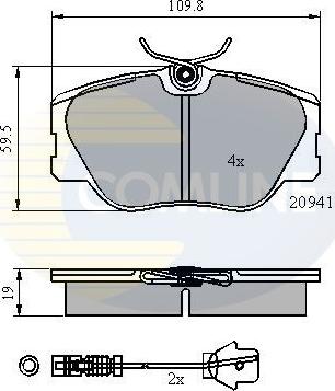 Comline CBP2360 - Тормозные колодки, дисковые, комплект autospares.lv