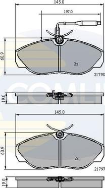 Comline CBP2219 - Тормозные колодки, дисковые, комплект autospares.lv