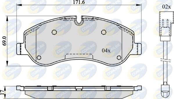 Comline CBP22142 - Тормозные колодки, дисковые, комплект autospares.lv