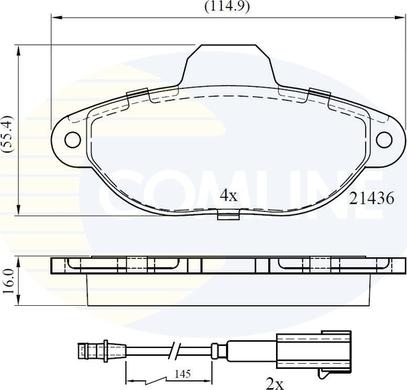 Comline CBP22383 - Тормозные колодки, дисковые, комплект autospares.lv