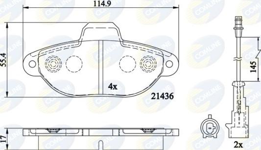 Comline CBP22200 - Тормозные колодки, дисковые, комплект autospares.lv